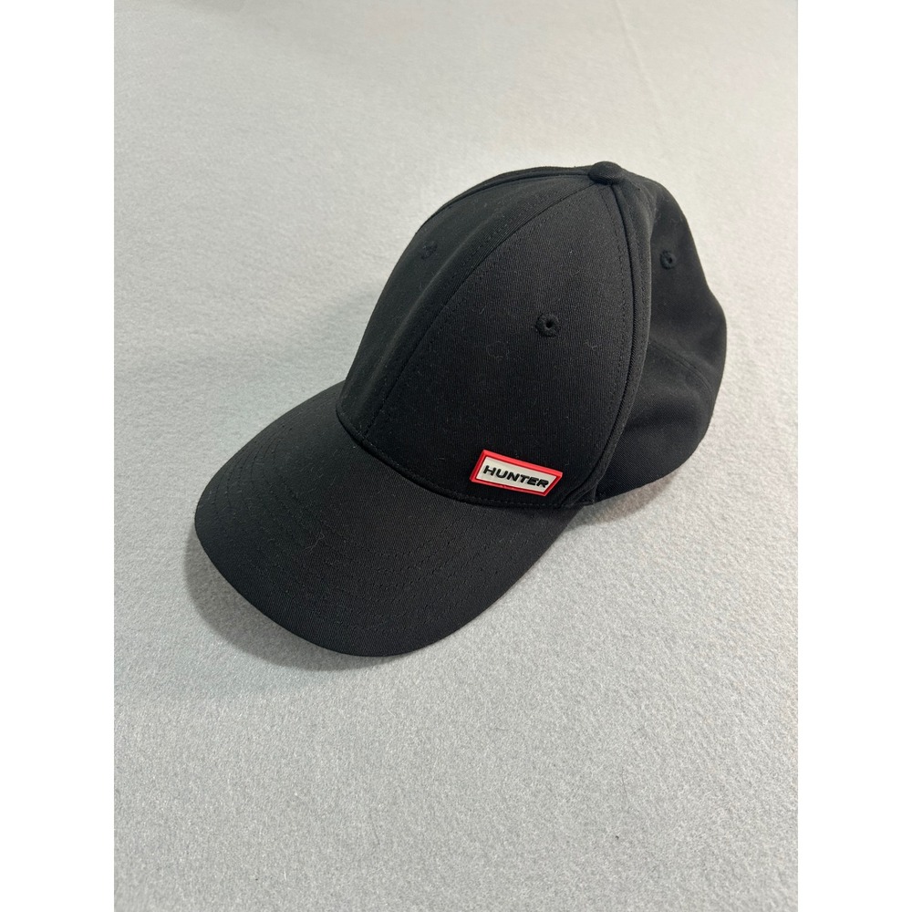 Hunter Boots Baseball Cap‎ Unisex OS Black Logo Patch Adjustable Cotton Hat